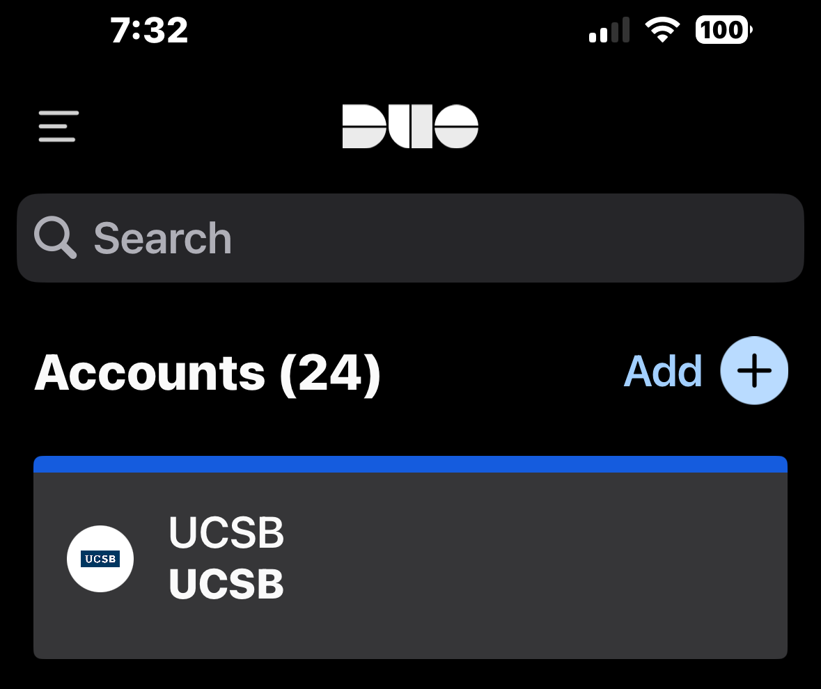 UCSB Duo Accounts - Screenshot