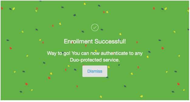 Enrollment Successful! - Screenshot