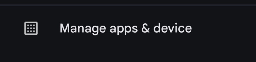 Manage Apps & devices Google Play - Screenshot