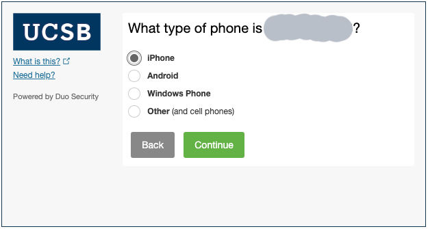 What type of phone - Screenshot