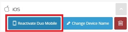 Reactivate Duo Mobile - Screenshot