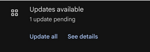 Updates Available  Google Play - Screenshot