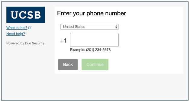 Enter Phone Number - Screenshot