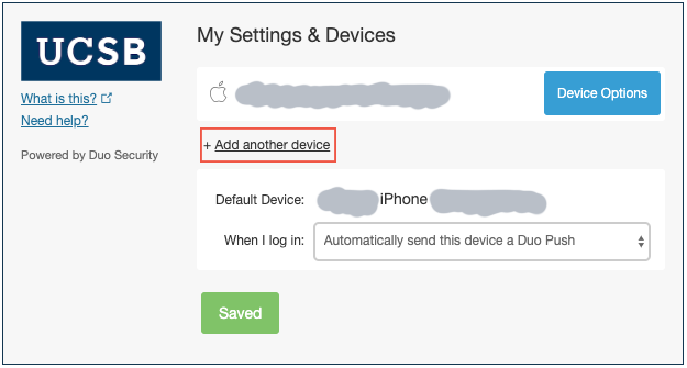 My Setting & Devices - Screenshot