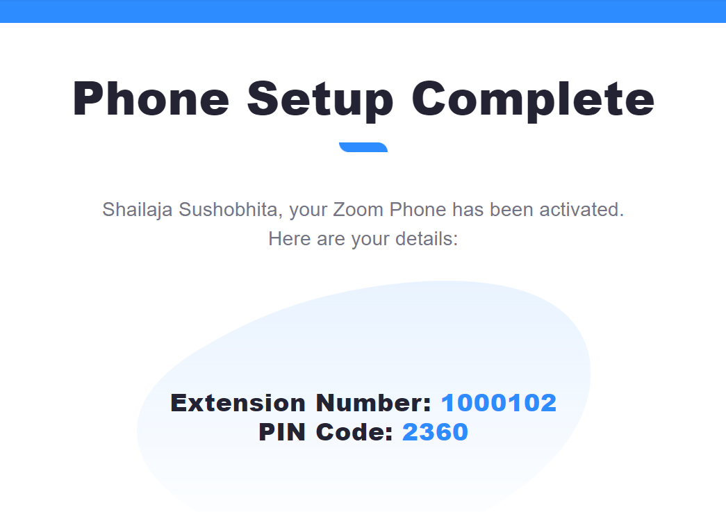 When the Zoom Phone admin assigns you a Zoom Phone license - Screenshot