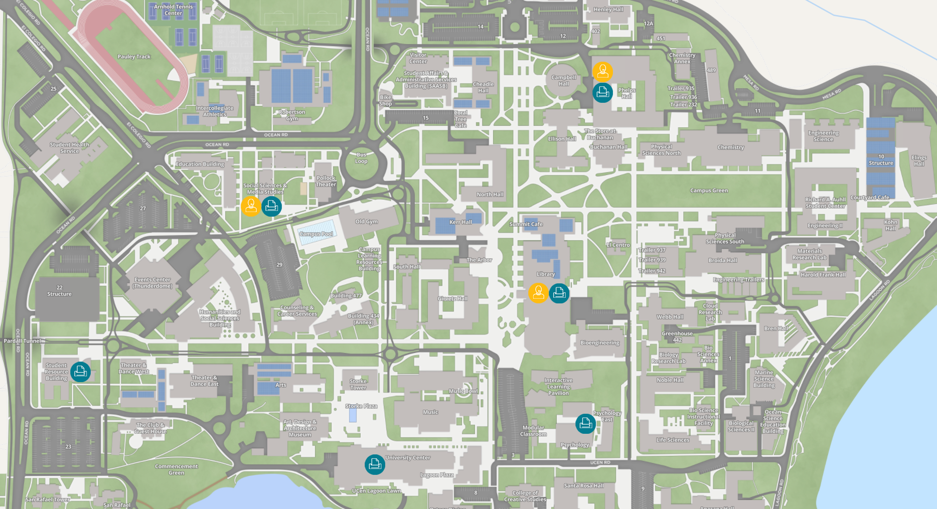 Service Locations map - Screenshot image