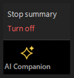 Zoom AIC Turn Off - Screenshot