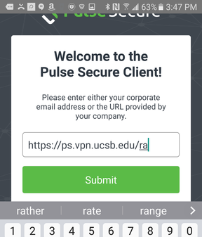 Pulse Secure app - Screenshot - Image
