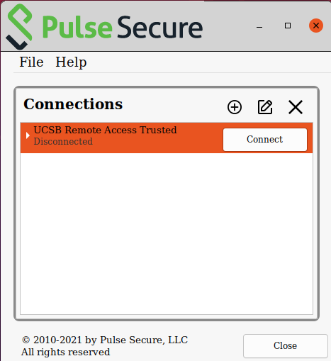 Your Pulse Secure GUI the Connection Profile - Screenshot - Image