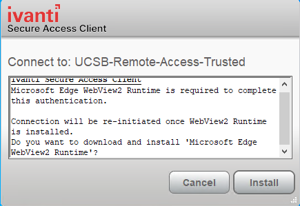 Connect to: UCSB-Remote-Access-Trusted - Screenshot - Image