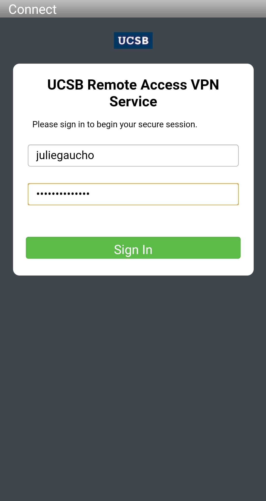 vpn android sign-in