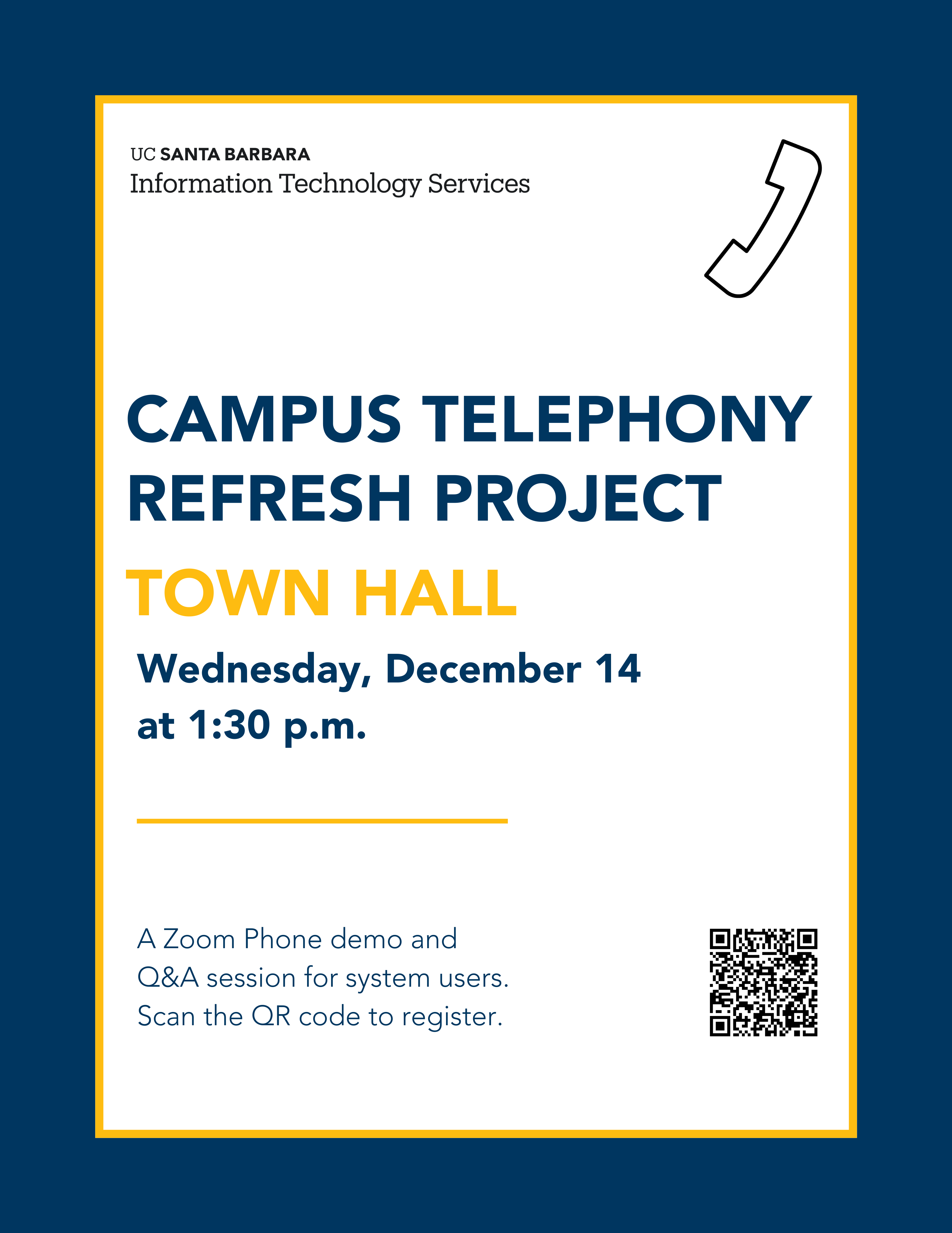 Campus Telephony Townhall Flyer
