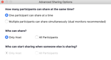 Under Who can share, click Only Host - Screenshot image